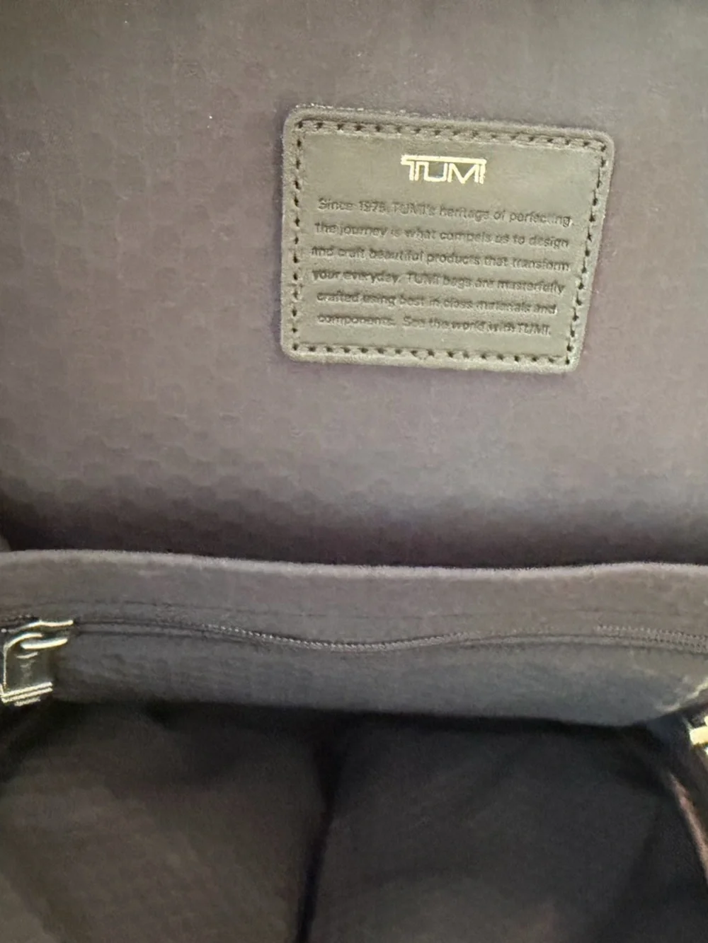 Tumi Black Durable Nylon Sling Bag